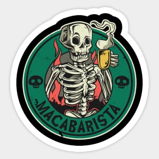 Macabre Barista Sticker